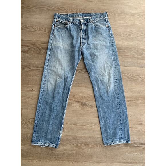 Levi's 501XX Jeans Men's Blue Button Fly Size 34x30 WPL 423 - Picture 1 of 8